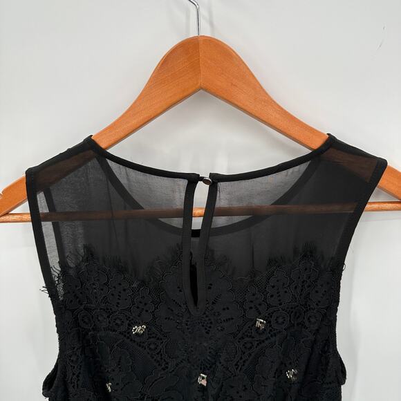 ANTHROPOLOGIE Meadow Rue Black Sleeveless Blouse // S - Picture 8 of 12